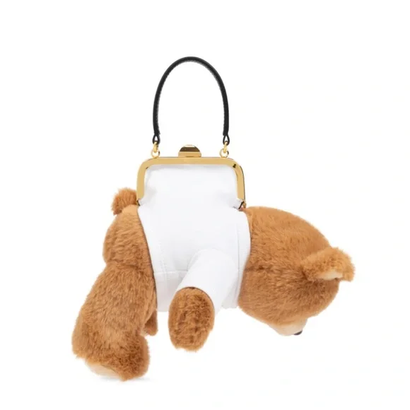 Moschino Stuffed Teddy Bear Coin Clutch Crossbody Bag NWT - Picture 13 of 15